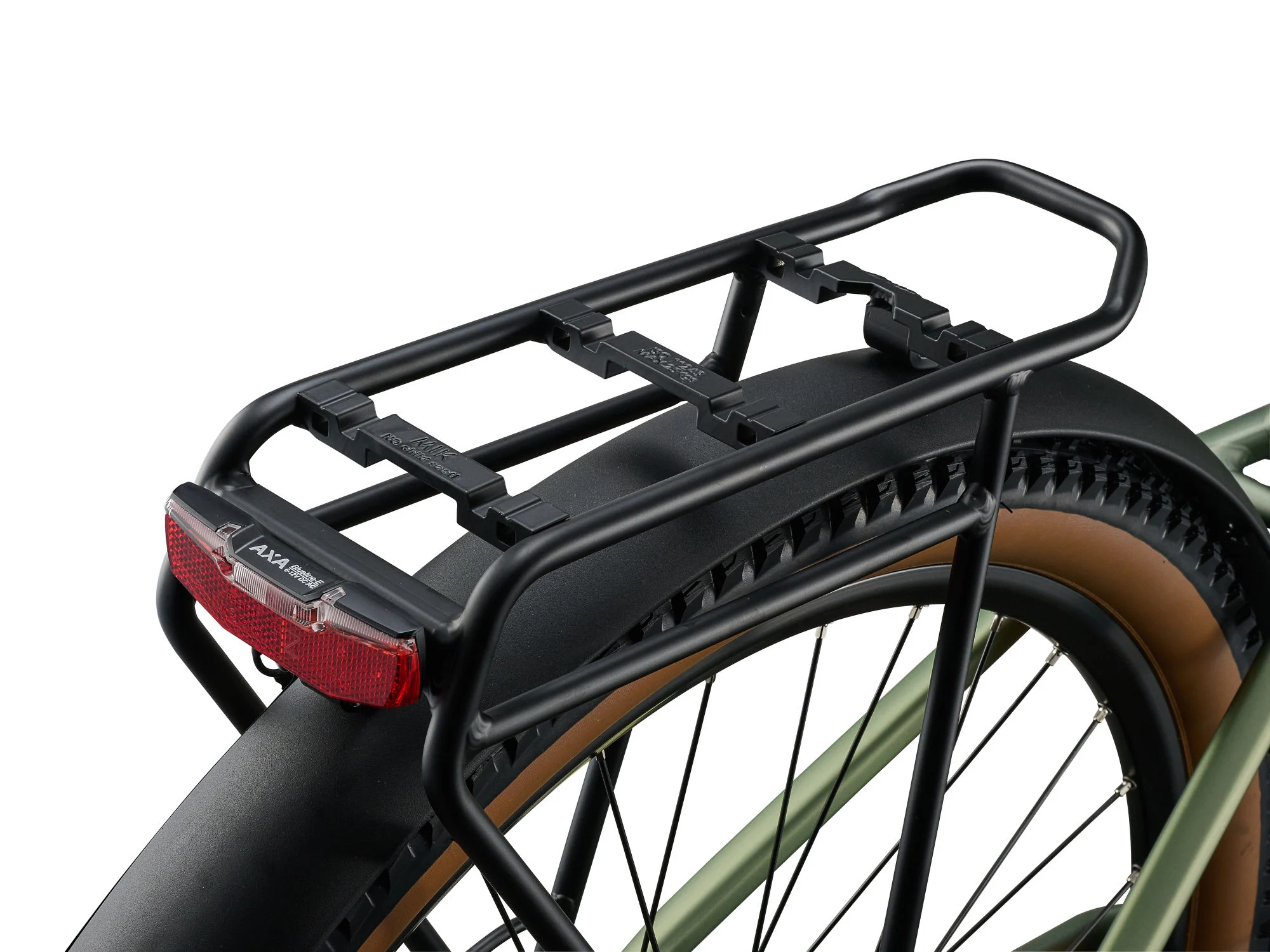 Giant Talon E+ 2 EX 2027 e-MTB trekking colore Frost Fern verde - vista portapacco