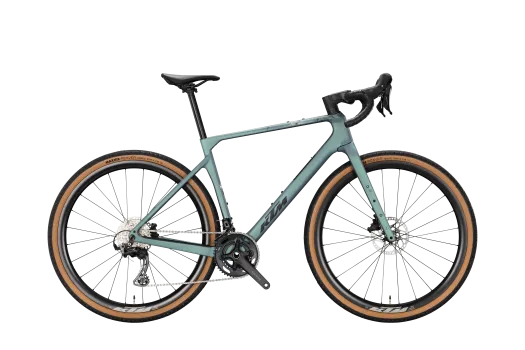 KTM Gravelator Elite 2X 2027 bici gravel colore Bright Teal Matt azzurro opaco